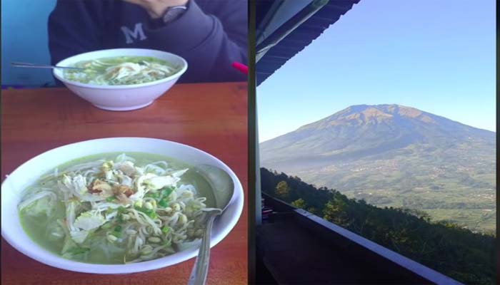 Warung Soto Ini Punya Panorama 5 Gunung Cantik di Pulau Jawa